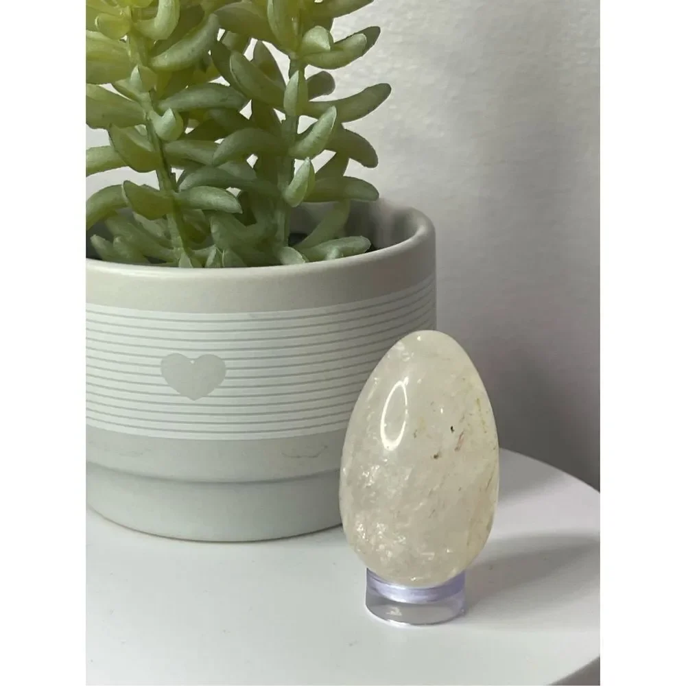 Natural Polished Clear Quartz Egg - Picture 1 of 5